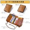 HollyRobin Men's Bi-fold Wallet, Genuine Leather, Large Capacity, Holds 15