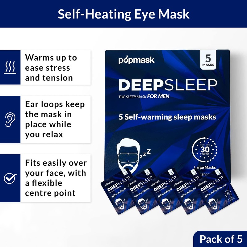 Popmask Deep Sleep Large Self Heating Eye Mask for Sleeping