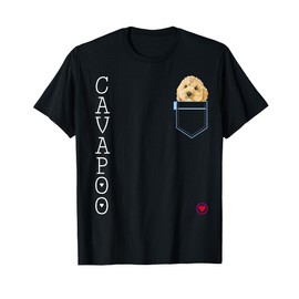 Cavapoo in pocket Puppy Dog Lover Cute Poodle cross gift T-Shirt for Men Women Kids