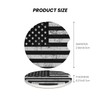 Black White American Flag Absorbent Ceramic Car Coasters for Cup