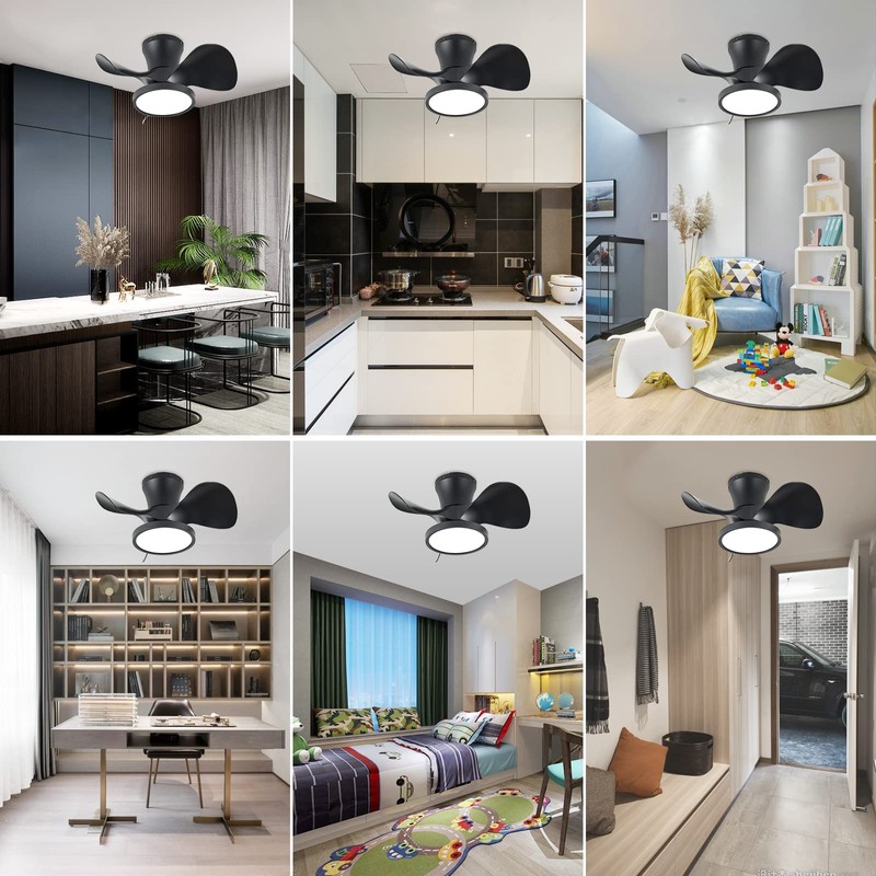 ocioc Quiet Ceiling Fan with LED Light 22 inch Large