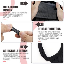 FERCAISH Neck Ostomy Cover, Trachea Cover, Neck Stoma Protection, Dustproof, Adjustable Tracheostomy Shower Cover, for Tracheostoma Laryngectomy (Black)