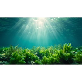 Deep Ocean Fish Tank Background Under The Sea Aquatic Plants Aquarium Background Underwater Corals Sunray Terrarium Background Tropical Fish Ocean World Aquarium Background Decorations 30x18in