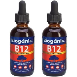 Vitamina B12 Líquida Sublingual Metilcobalamina Paquete de 2 Sabor Arándano 1200 Porciones en envase de 60 ml Apta para Veganos