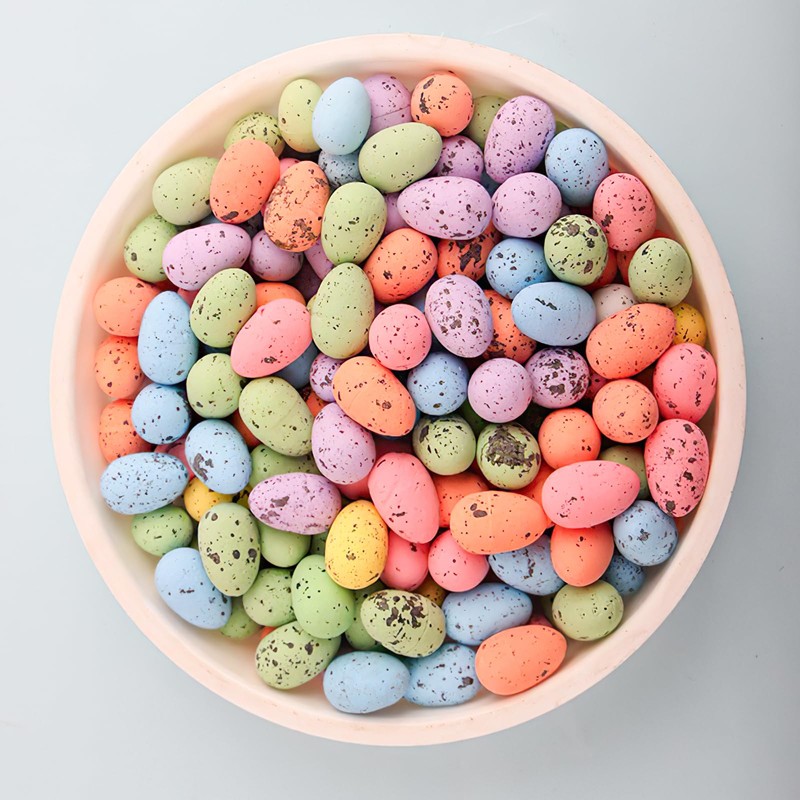 Pack of 100 Easter Decoration Speckled Foam Eggs, Mini Styrofoam