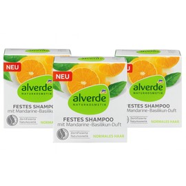 Alverde Solid Shampoo Mandarin Daily Use Hair Cleanser 60g Set of 3 / 알베르데 고체 샴푸 만다린 데일리 사용 헤어클렌저 60g 3개세트