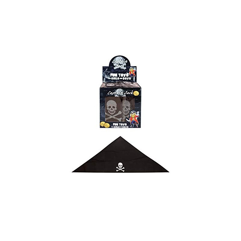 HENBRANDT 5 x Black Pirate Skull and Crossbones Bandana (Child)