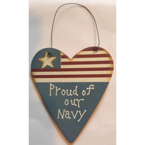 Unbranded NAVY FLAG WOODEN SIGN WALL DECOR PLAQUE HOME DECOR