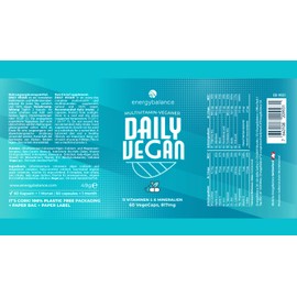 Multivitamin Vegan - Daily Vegan - Multivitamin Preparation with 11 Vitamins & 6 Minerals, 817 mg, 60 VegeCaps