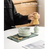 Matcha Whisk Set 7PCS, Matcha Bowl with Spout, Bamboo Whisk,