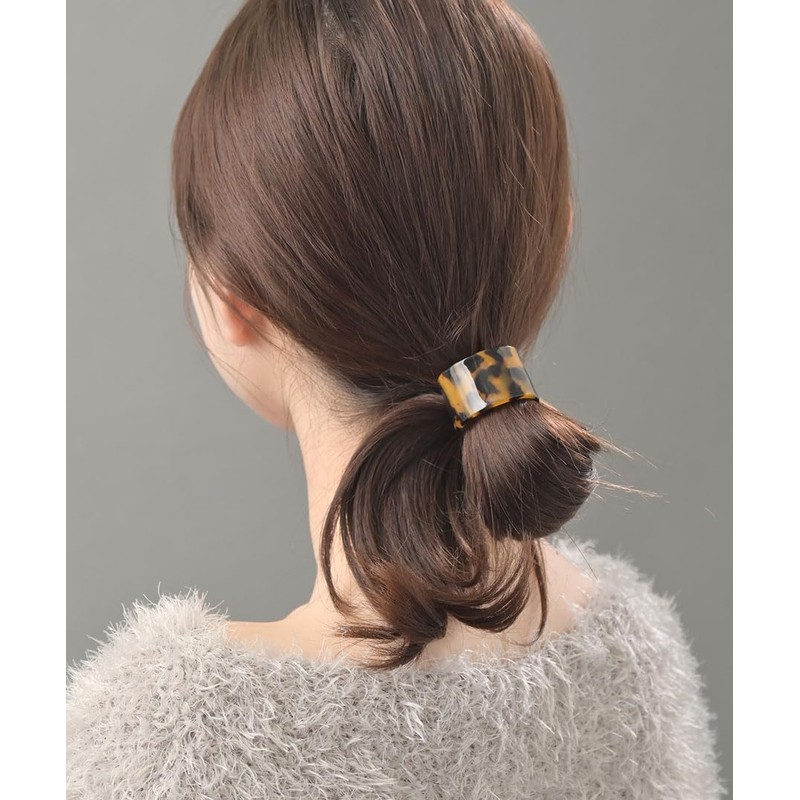 VingTAINE H-566-BR Tortoise Shell Style Plate Hair Elastic Curve Type