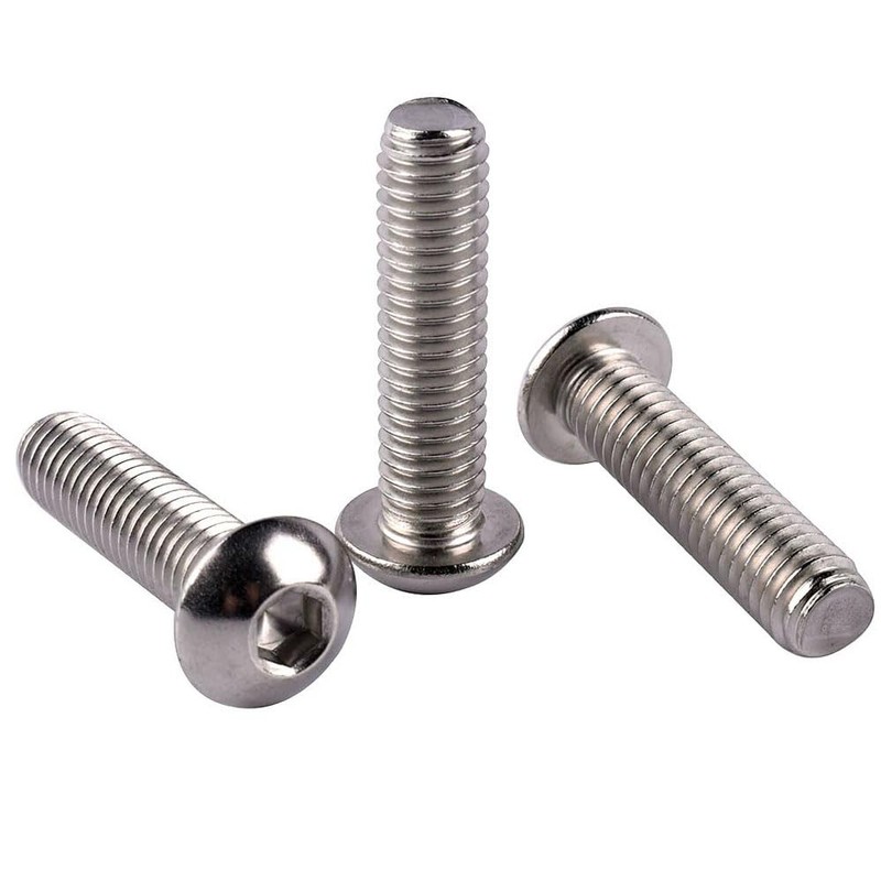 KOSJETHAS 20Pcs 1/4-20 x 1/2" Button Head Socket Cap Screws