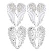 4Pcs Brooch Pin Diamond Angel Wing Pattern Cute Fashion Lapel