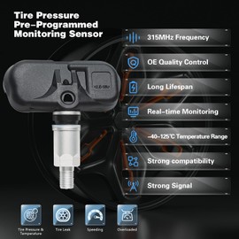 POHILA Tire Pressure Monitoring Sensor PMV-107J 42607-33011 42607-33021 Compatible with Lexus is RX GX SC Toyota RAV4 Camry Corolla FJ Tacoma Tundra Scion IQ XB XD 4-Pack