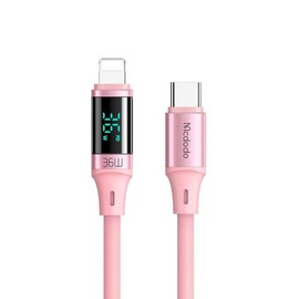 mcdodo Type C to Phone 14 Pro Max/14, 90 Degree Double Elbows LED Gaming 36W PD Fast Charge Cord Nylon Braided Sync Charge USB Data 6FT Cable for 14/13/12/11 Pro Max (Black, 6FT/1.8M) Charging Cellphone Smartphone Charger Electronic Mobile - color: Pink,