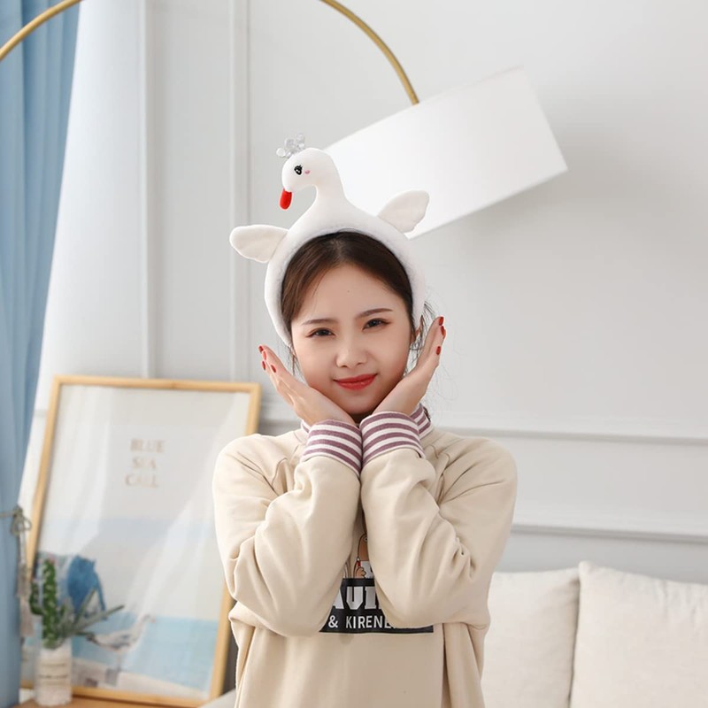 Edostree TEFD-01 Swan Headband Fluffy Headband Cosplay Headband Hair Ornaments