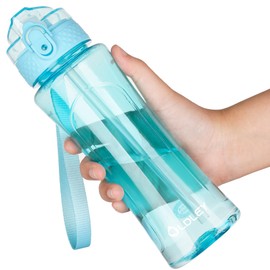 OLDLEY 450ml/15oz Kids Water Bottle with Straw Childrens Boys Girls Toddler Reusable Drink Bottles with Times Markings for School Home Camping Outdoor Sports BPA Free Leakproof Durable