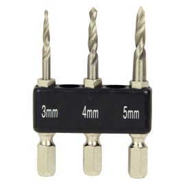 SK11 Hexagonal Shaft Short Drill Set for Carpentry 3 Pieces 3.0, 4.0, 5.0 mm