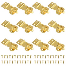 Aifeier ET 12Pcs Brass Solid Padlock Mini Buckles, Small Mini Decorative Hasp Locks with Screws for Gift Boxes Wooden Box Jewelry Box Wine Gift Case Chest Suitcase