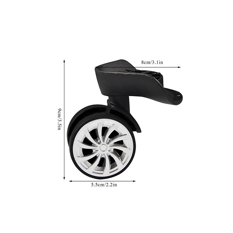 Universal Luggage Wheel, 2pcs Caster Swivel Wheels Replacement Wheels Travel