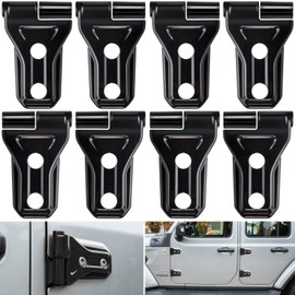 Door Hinge Cover Trim Exterior Accessories Decoration for 2018-2023 Jeep Wrangler JL JLU Sport Sahara Freedom Rubicon Unlimited Gladiator JT 2-Door & 4-Door (Black 8PCS)