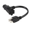 2 Feet/0.6M Nema 5-15P Male to C13/ Nema 5-15R Piggyback