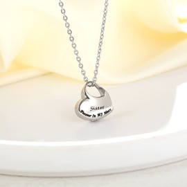 VIUJUH Collar de urna de cremación para cenizas, medallón tallado para siempre en mi corazón, joyería de urna de recuerdo de acero inoxidable, colgante conmemorativo impermeable para mamá, papá, hermano, abuela, abuelo, kit de relleno libre, Metal, Sin a