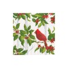 Holly And Songbirds White & Silver Cocktail Napkins - 20