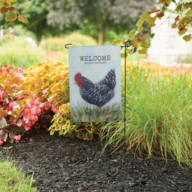 Primitives by Kathy Decorative Garden Flag - Welcome Cluckers
