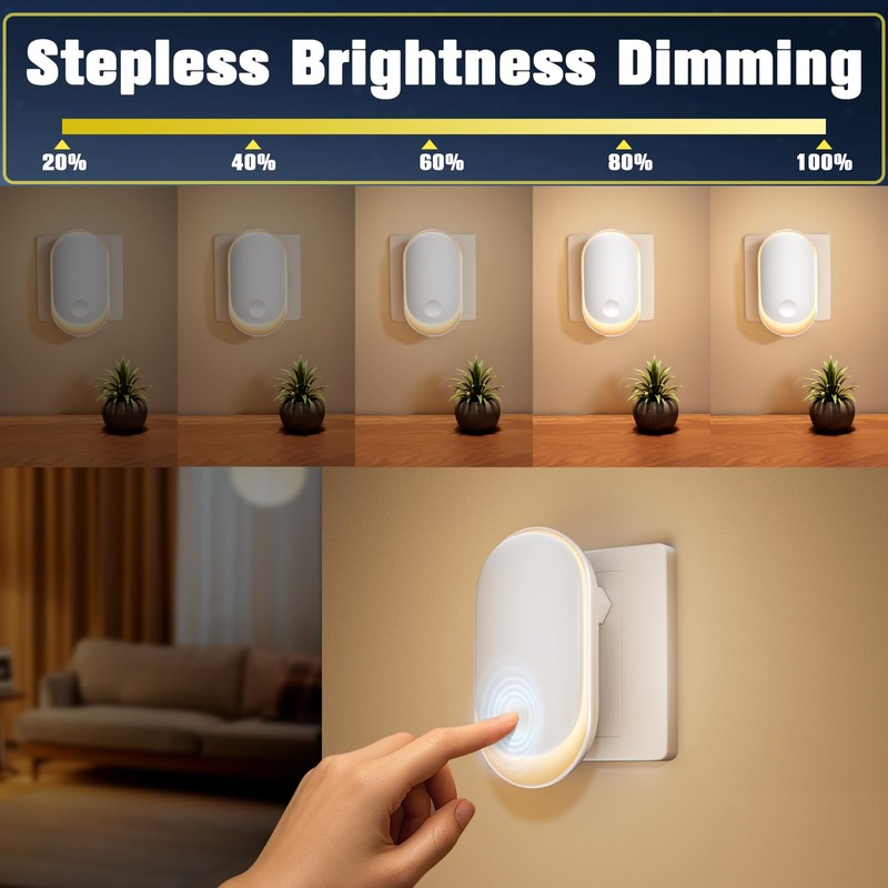 Alyvisun Night Light for Babies, Night Light with Twilight Sensor