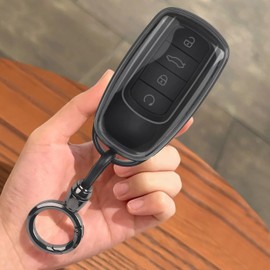 2 Pack Anti-Scratch Key Fob Cover Set,4-Buttons TPU Case Protector with Ring Clips for ​​Chery Jaecoo models(J7/J8/J9)​​, Tiggo series(7 Pro/8 Plus/8 Pro)​​, ​Arrizo 5 Plus​​, ​​Omoda 5/C5 vehicles