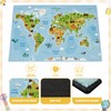 7.6x12 ft Large World Map Classroom Rug Travel Maps Educational