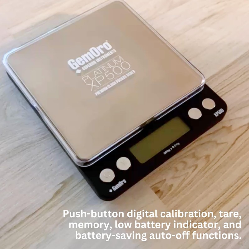 GemOro Platinum XP500 | Jewelers Pocket Scale | Countertop Portable