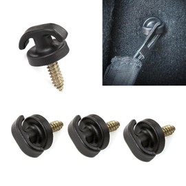 Downhill 4 PCS Car Cargo Net Hooks, Cargo Net Hardware Fastening Clips, Hanging Rear Trunk Hook Ring, Universal Mesh Pocket Accessories for Most Cars, SUVs, Trucks (Black)