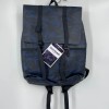 Duchamp Backpack Navy Camouflage Camo Rubberized Foldover Padded Straps