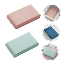 Mobestech 2pcs Facial Mask Storage Box Dust Mask Container Desk Organizer Reusable Face Cover Holder