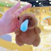 Solvexa Cute Capybara Keychain Bag Charm for Women, Soft Plush