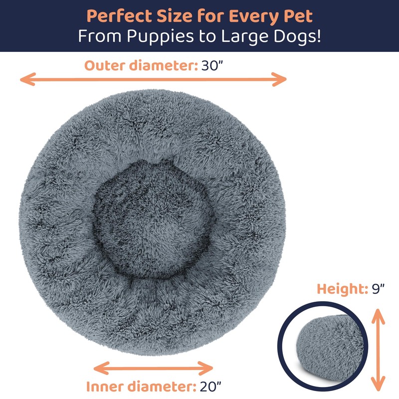 Petloox Donut Dog Bed - Premium Comfort for Anxiety Relief