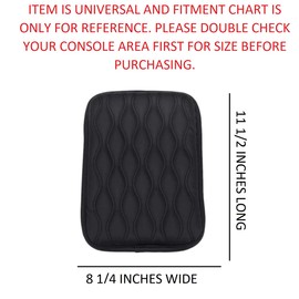 TRUE LINE Automotive Size 11 1/2'' X 8 1/4'' Soft Leather Car Center Console Armrest Elbow Cushion Comfort Pillow Pad (Gray)