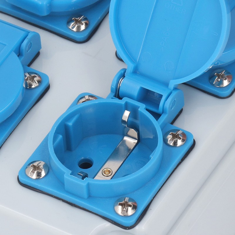European Wall Socket 4P IP44 Waterproof Building Power Distributor for