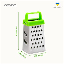 Mini Grater 2 Pcs - Small Grater for Cheese, Garlic, and Nutmeg - Stainless Steel Mini Graters for Kitchen - Small Grater with Magnet