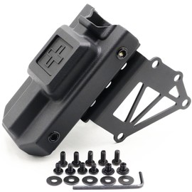 Tactical Tourniquet Holder for Gun Holster Accessory Mount Aluminum, QLS Police Gear Accessories for 3-Hole Right Holster (Set-BK)
