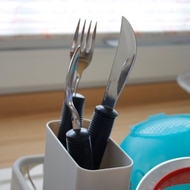 Flexible Cutlery with Rubber Handle Ergonomic Cutlery Senior Cutlery with Practical Handles Fork