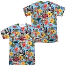 Popfunk Elvis Presley Surfs Up Unisex Adult Sublimated Costume T Shirt (Front/Back), 2X-Large Multicolor