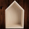WooDeeDoo Medium Wooden House Shaped Display Shelf 20 x 13