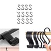 Pack of 12 S Hooks, Black, Kitchen Hooks, Heavy Duty