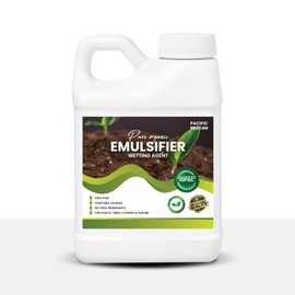 Pacific Pelican Pure Organic Unscented Emulsifier (Wetting Agent) - 100% Pure Vegetable Oil Base for Plants, Trees, Flowers & Shrubs - Premium Quality (8 oz)