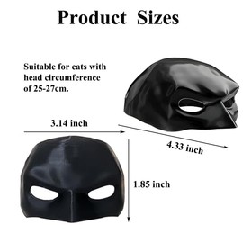 Cat Bat Cosplay Hat Bat Cat Mask Custom Cat Bat Hat Pet for Cat,Suitable for Cats with Head Circumference of 9.84-10.6IN