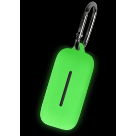 Geiomoo Soft Flexible Silicone Case for Sony WF-C510, Scratch Resistant Protective Cover with Carabiner (Luminous Green)