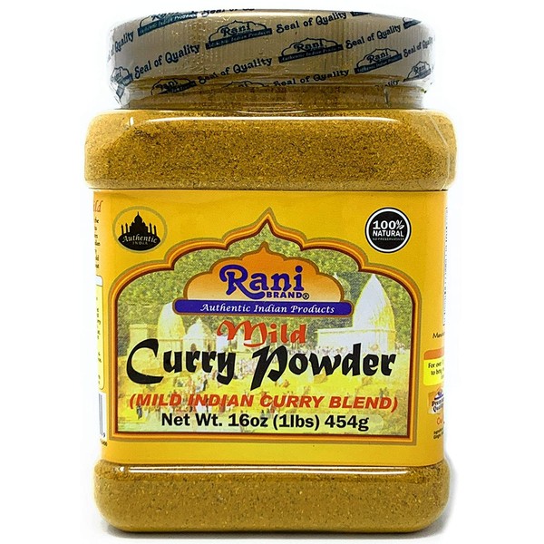 Rani Curry Powder Mild Natural 10-Spice Blend 1lb (16oz) ~ Salt Free | Vegan | No Colors | Gluten Free Ingredients | NON-GMO | NO Chili or Peppers